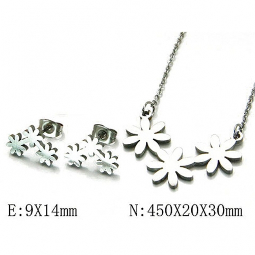 Wholesale Stainless Steel 316L Jewelry Plant Shape Sets NO.#BC54S0379LC