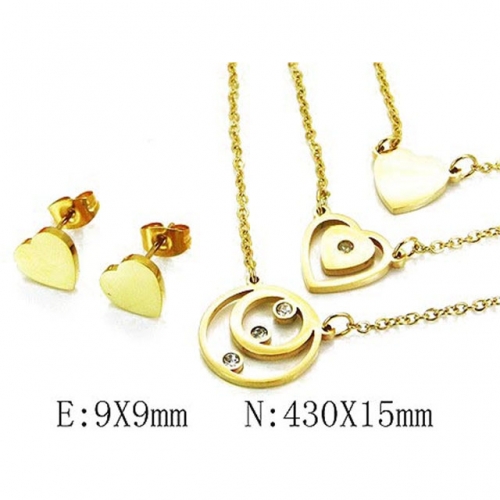 Wholesale Stainless Steel 316L Jewelry Love Sets NO.#BC85S0201PY
