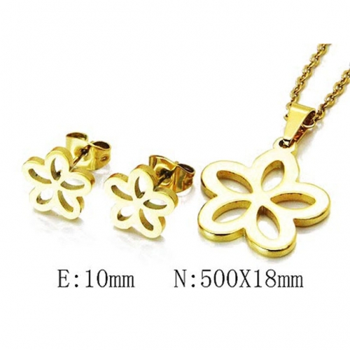 Wholesale Stainless Steel 316L Jewelry Plant Shape Sets NO.#BC58S0520JB