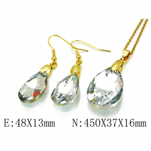 Wholesale Stainless Steel 316L Jewelry Crystal Stone Sets NO.#BC17S0024HWW