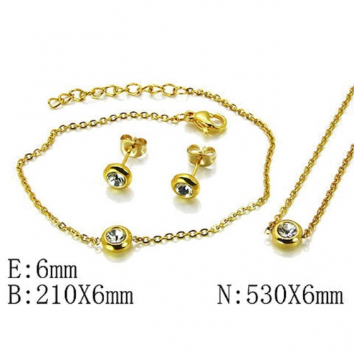Wholesale Stainless Steel 316L Jewelry Crystal Stone Sets NO.#BC59S1991MLW