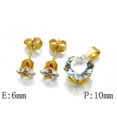 Wholesale Stainless Steel 316L Jewelry Crystal Stone Sets NO.#BC21S0015JHD