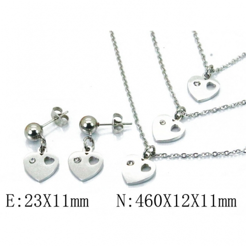 Wholesale Stainless Steel 316L Jewelry Love Sets NO.#BC91S0706HHC