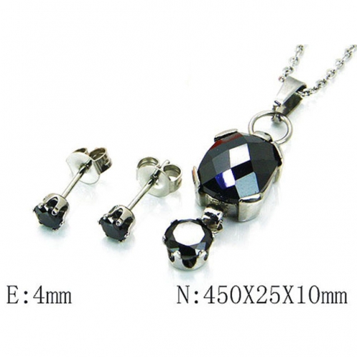 Wholesale Stainless Steel 316L Jewelry Crystal Stone Sets NO.#BC30S0330HIK