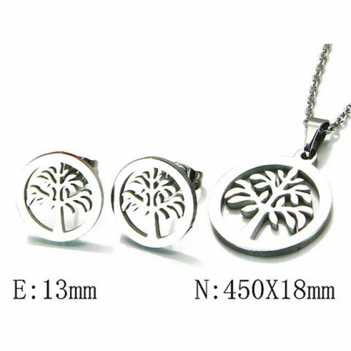 Wholesale Stainless Steel 316L Jewelry Plant Shape Sets NO.#BC54S0391LE