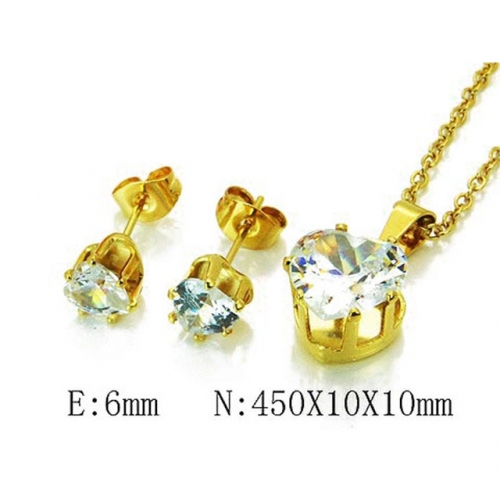 Wholesale Stainless Steel 316L Jewelry Crystal Stone Sets NO.#BC58S0566KF