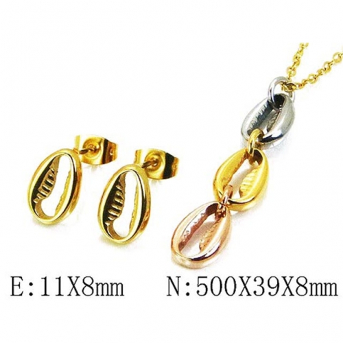 Wholesale Stainless Steel 316L Jewelry Three Color Sets NO.#BC59S2763HFF