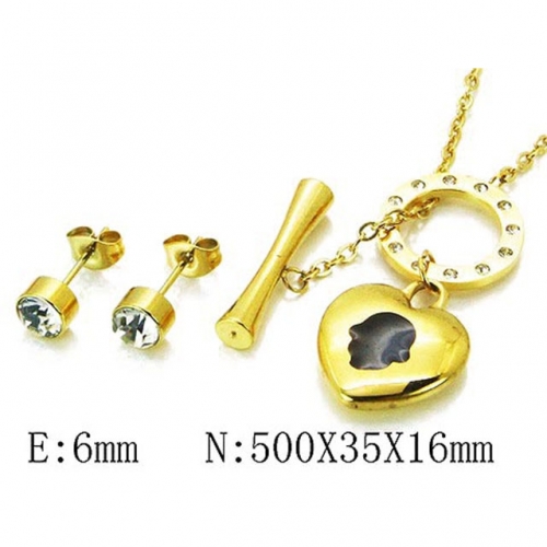 Wholesale Stainless Steel 316L Jewelry Love Sets NO.#BC85S0179HHW