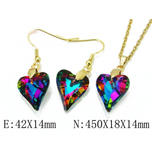 Wholesale Stainless Steel 316L Jewelry Love Sets NO.#BC85S0241HH5