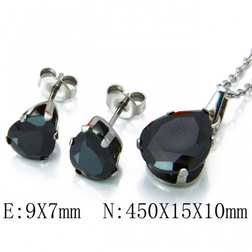 Wholesale Stainless Steel 316L Jewelry Crystal Stone Sets NO.#BC30S0164O0