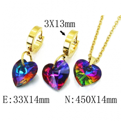 Wholesale Stainless Steel 316L Jewelry Love Sets NO.#BC85S0253O5