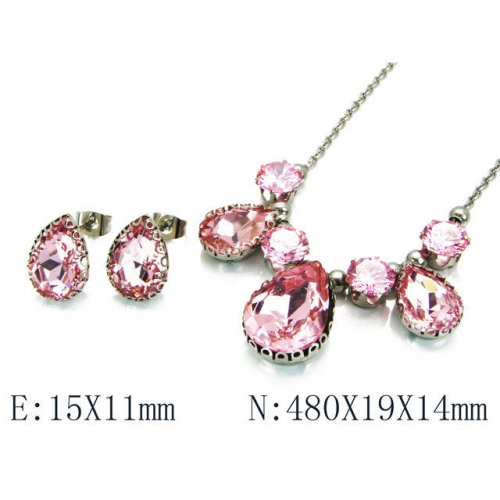 Wholesale Stainless Steel 316L Jewelry Crystal Stone Sets NO.#BC92S0059HMC