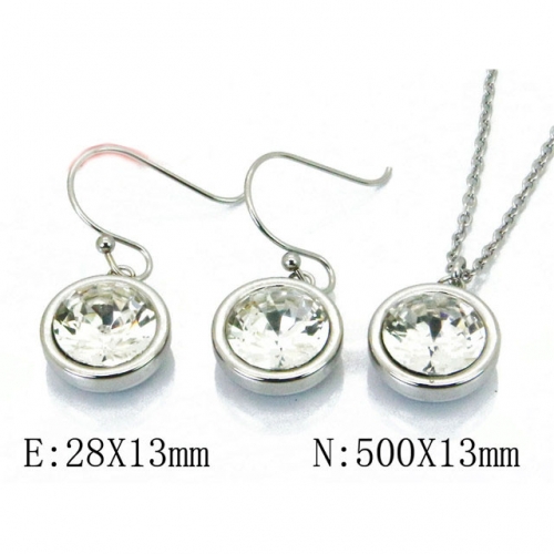 Wholesale Stainless Steel 316L Jewelry Crystal Stone Sets NO.#BC91S0532HOE