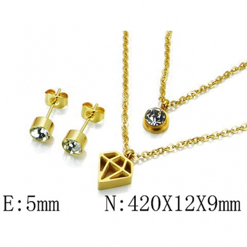 Wholesale Stainless Steel 316L Jewelry Crystal Stone Sets NO.#BC21S0114PD