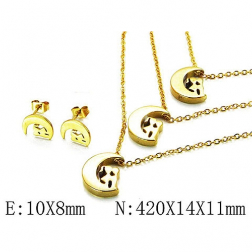 Wholesale Stainless Steel 316L Jewelry Love Sets NO.#BC81S0467PW