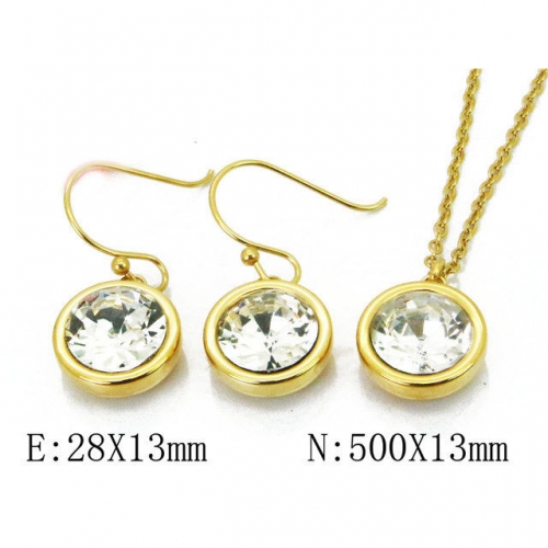 Wholesale Stainless Steel 316L Jewelry Crystal Stone Sets NO.#BC91S0533IHE