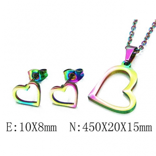 Wholesale Stainless Steel 316L Jewelry Love Sets NO.#BC58S0600JS