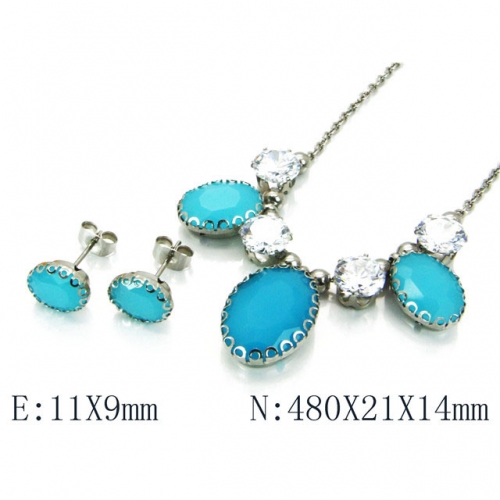 Wholesale Stainless Steel 316L Jewelry Crystal Stone Sets NO.#BC92S0064HMW