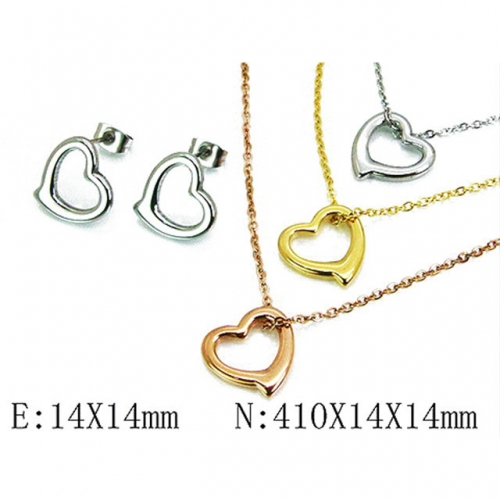 Wholesale Stainless Steel 316L Jewelry Three Color Sets NO.#BC59S2905HID