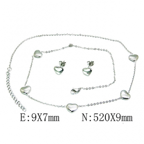 Wholesale Stainless Steel 316L Jewelry Love Sets NO.#BC59S2854PR