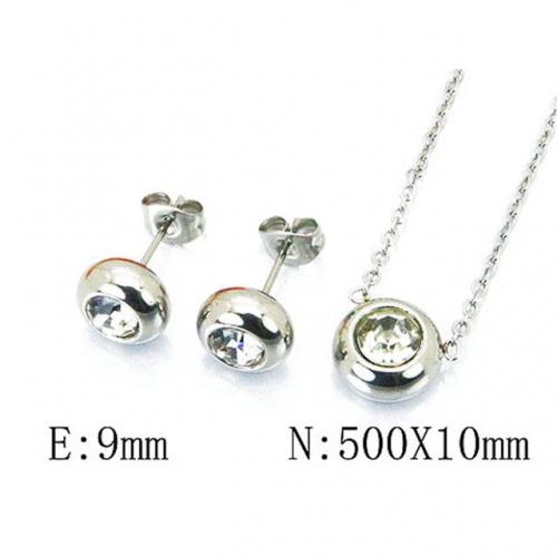 Wholesale Stainless Steel 316L Jewelry Crystal Stone Sets NO.#BC59S1525LF