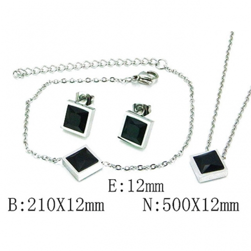 Wholesale Stainless Steel 316L Jewelry Crystal Stone Sets NO.#BC59S2841OS
