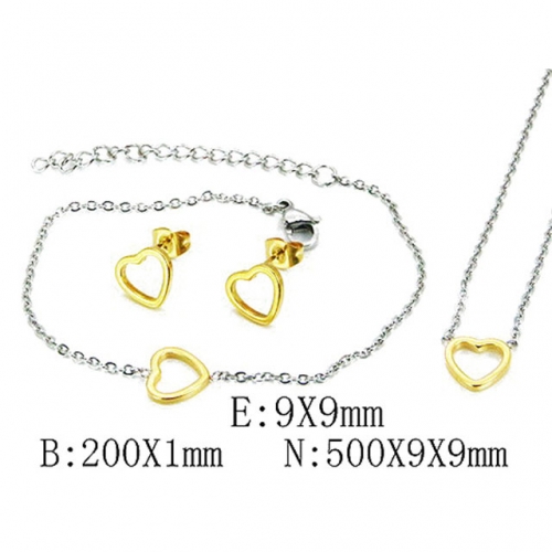 Wholesale Stainless Steel 316L Jewelry Love Sets NO.#BC59S2835MR