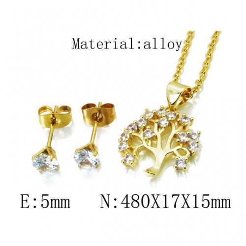 Wholesale Stainless Steel 316L Jewelry Plant Shape Sets NO.#BC54S0482NL
