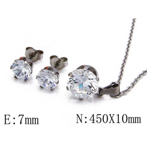 Wholesale Stainless Steel 316L Jewelry Crystal Stone Sets NO.#BC30S0089N0