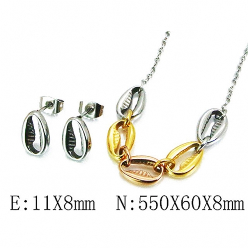 Wholesale Stainless Steel 316L Jewelry Three Color Sets NO.#BC59S2860HHF
