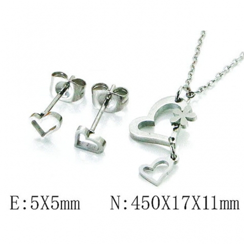 Wholesale Stainless Steel 316L Jewelry Love Sets NO.#BC81S1028OB