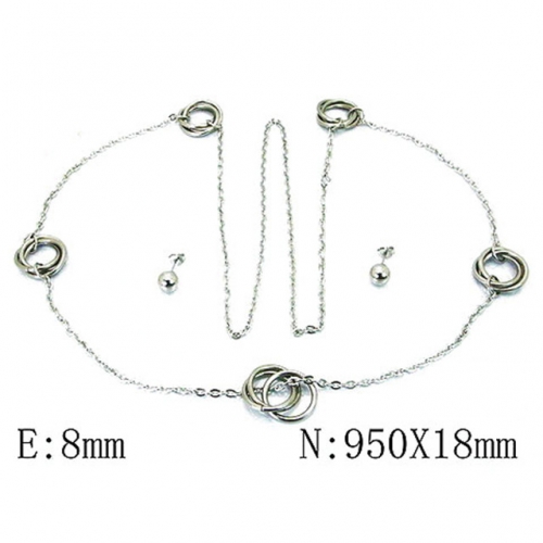 Wholesale Stainless Steel 316L Jewelry Popular Sets NO.#BC59S1247HKF