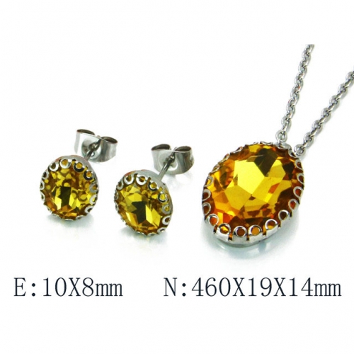 Wholesale Stainless Steel 316L Jewelry Crystal Stone Sets NO.#BC92S0075MLX