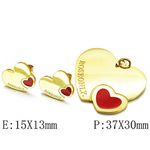 Wholesale Stainless Steel 316L Jewelry Love Sets NO.#BC81S0227HLC