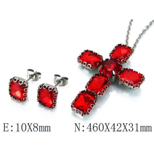 Wholesale Stainless Steel 316L Jewelry Crystal Stone Sets NO.#BC92S0070HIS