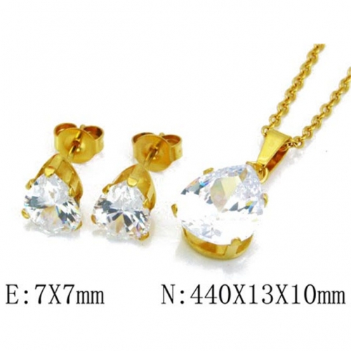 Wholesale Stainless Steel 316L Jewelry Crystal Stone Sets NO.#BC30S0166PZ