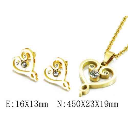 Wholesale Stainless Steel 316L Jewelry Love Sets NO.#BC41S0195HWW