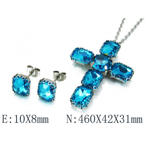 Wholesale Stainless Steel 316L Jewelry Crystal Stone Sets NO.#BC92S0071HIX