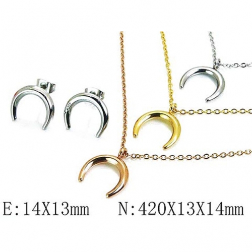 Wholesale Stainless Steel 316L Jewelry Three Color Sets NO.#BC59S2734HIS