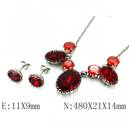 Wholesale Stainless Steel 316L Jewelry Crystal Stone Sets NO.#BC92S0063HMT