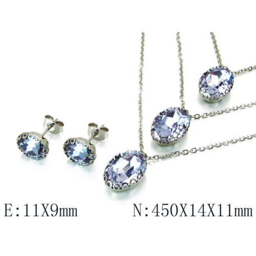 Wholesale Stainless Steel 316L Jewelry Crystal Stone Sets NO.#BC92S0079HAA