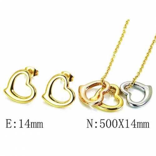 Wholesale Stainless Steel 316L Jewelry Three Color Sets NO.#BC59S2779PZ