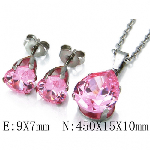 Wholesale Stainless Steel 316L Jewelry Crystal Stone Sets NO.#BC30S0161O0