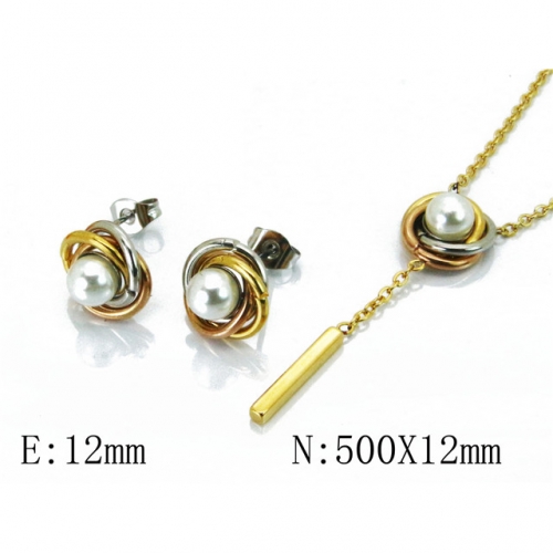 Wholesale Stainless Steel 316L Jewelry Three Color Sets NO.#BC59S1374HWW