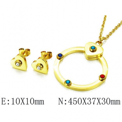 Wholesale Stainless Steel 316L Jewelry Love Sets NO.#BC90S0210HNL