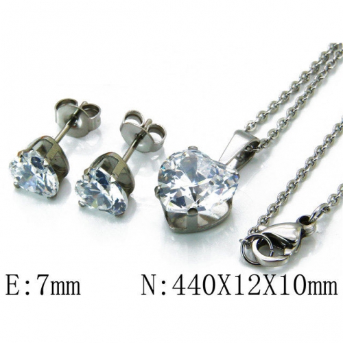 Wholesale Stainless Steel 316L Jewelry Crystal Stone Sets NO.#BC30S0122M0
