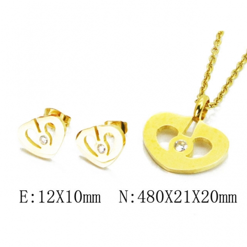 Wholesale Stainless Steel 316L Jewelry Love Sets NO.#BC41S0193HZZ
