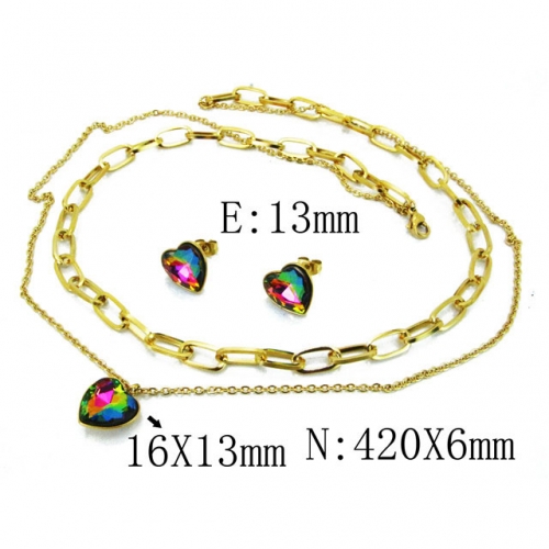 Wholesale Stainless Steel 316L Jewelry Love Sets NO.#BC85S0310HIF