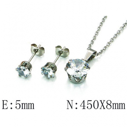 Wholesale Stainless Steel 316L Jewelry Crystal Stone Sets NO.#BC21S0137IO