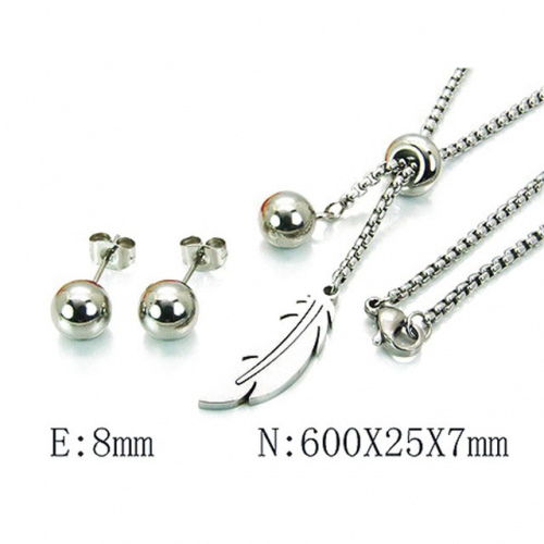 Wholesale Stainless Steel 316L Jewelry Plant Shape Sets NO.#BC59S2413OE